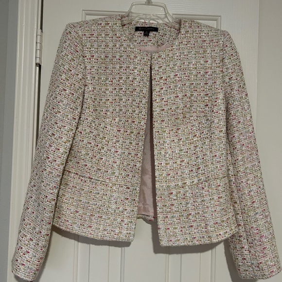Brooks Brothers Jackets & Blazers - Brooks Brothers Cream Multicolor Tweed Blazer Size 10 Preppy ~ Business Casual!